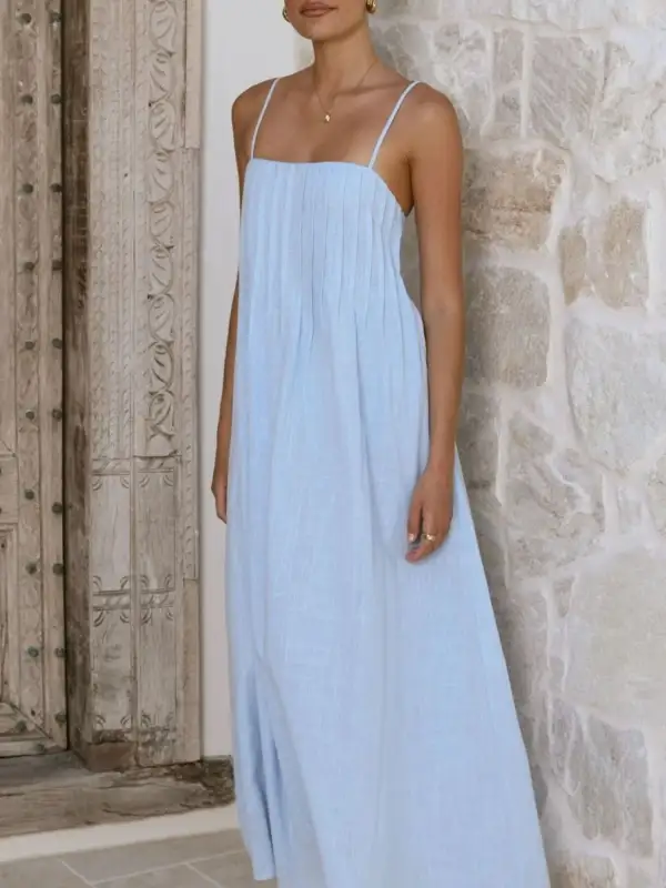 Elegant Pleated Casual Dress