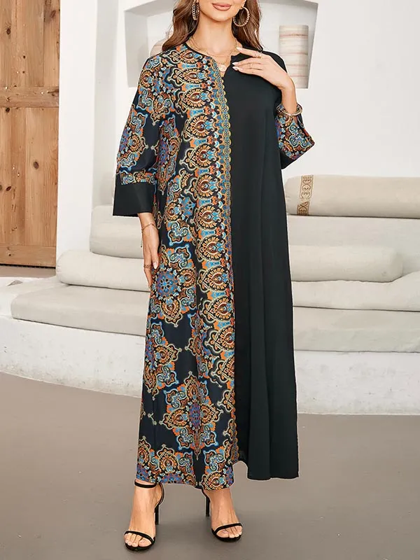 Loose Printed Maxi Dress