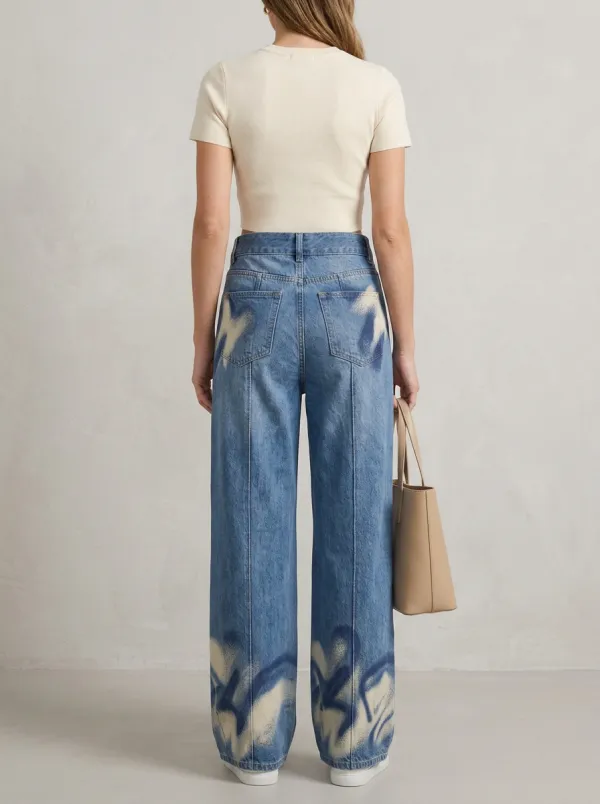 Women's Wide Leg Casual Denim Jeans
