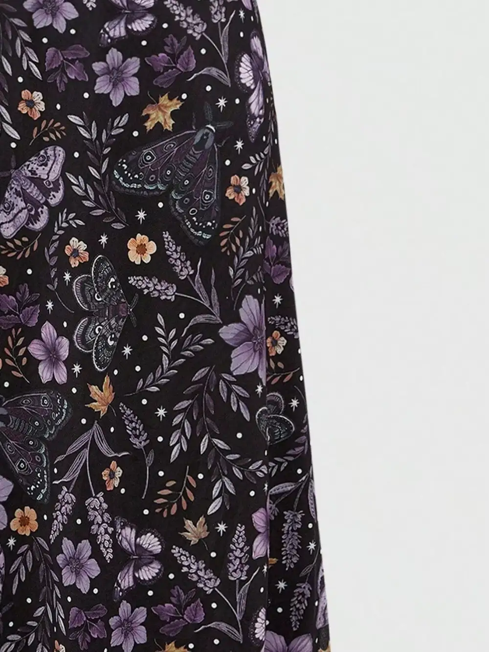Print Flowy Midi Skirt