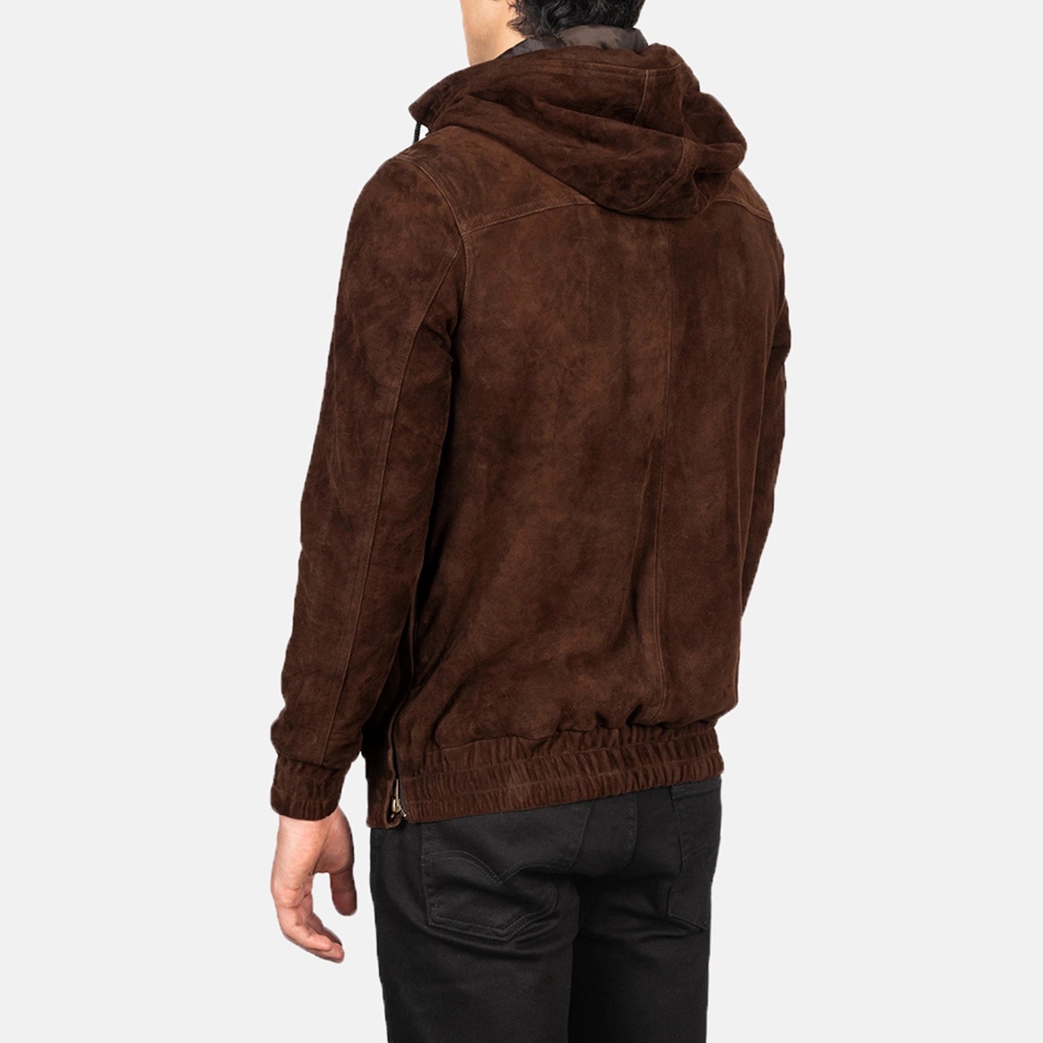 Men's Classic Hooded Suede Jacket