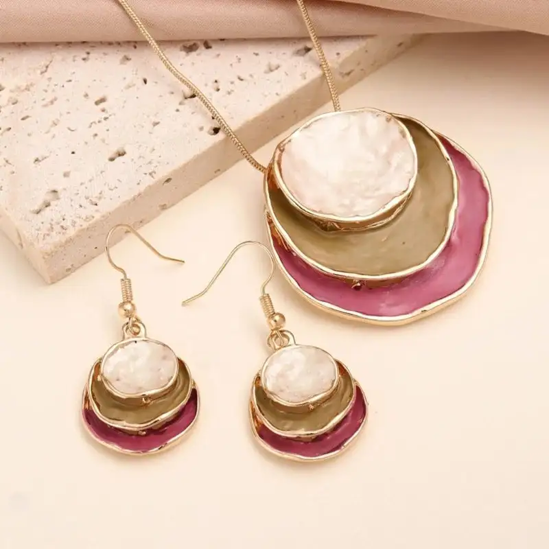 Floral Pendant Jewelry Set