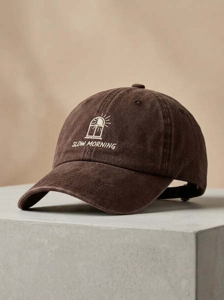 Classic Slow-Morning Window-Motif Printed Unisex Baseball Cap