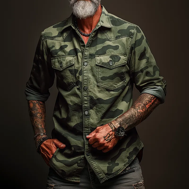 Textured Camo Shirt