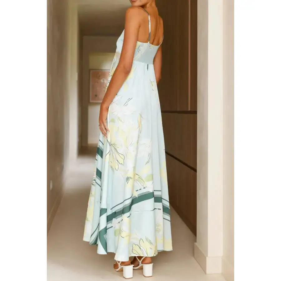 Casual Printed Square Neck Cami Maxi Dress
