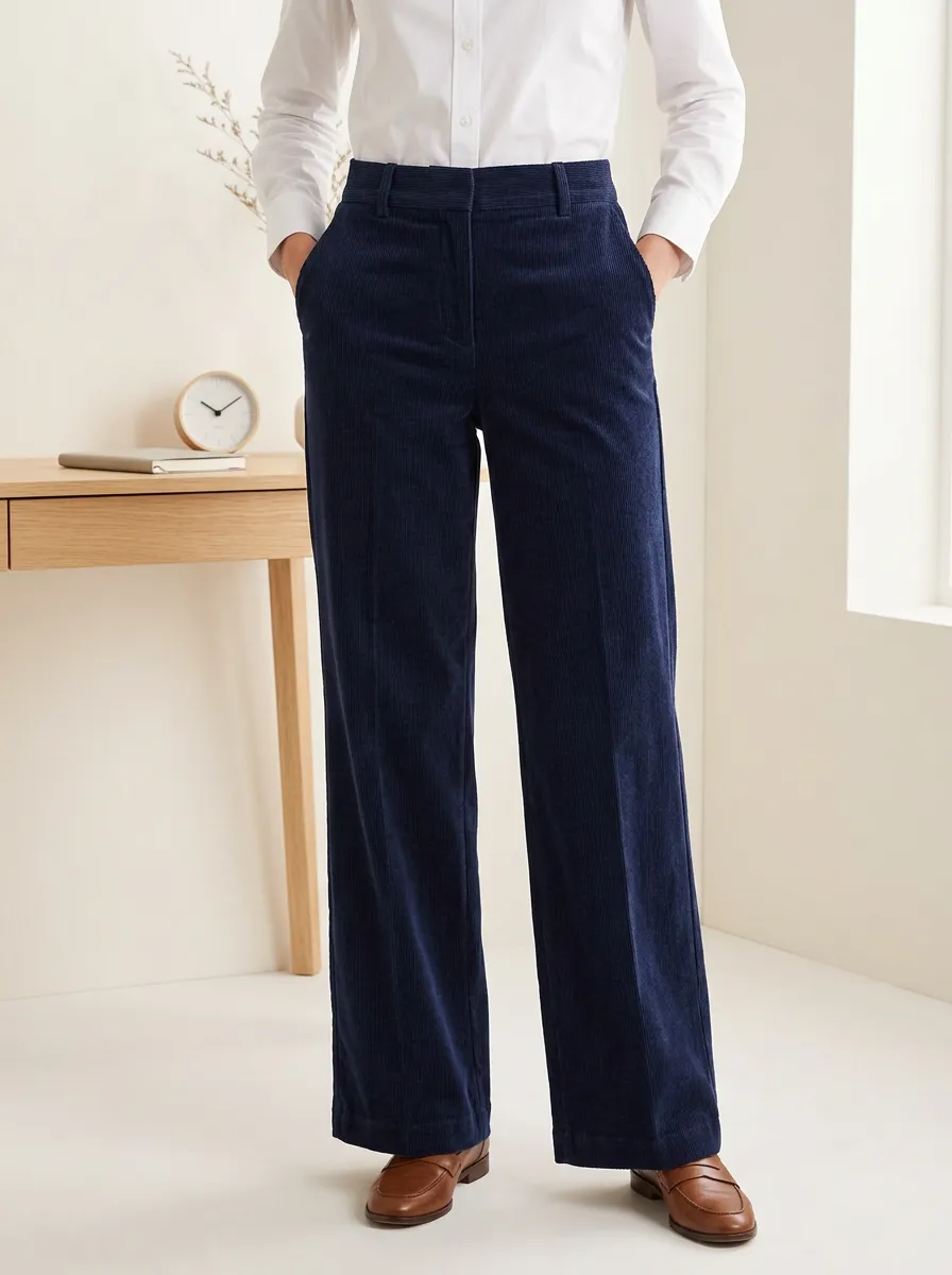 Women's Wide-Leg Corduroy Pants