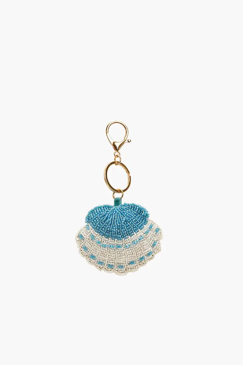 Coastal Shell Beaded Bag Charm