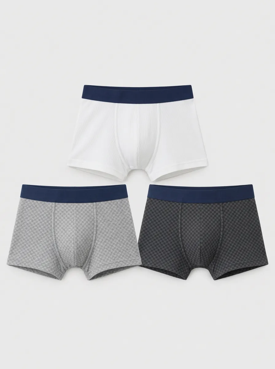 Men's Multi-Pack Contrast Waistband Boxer Briefs 3-Pack