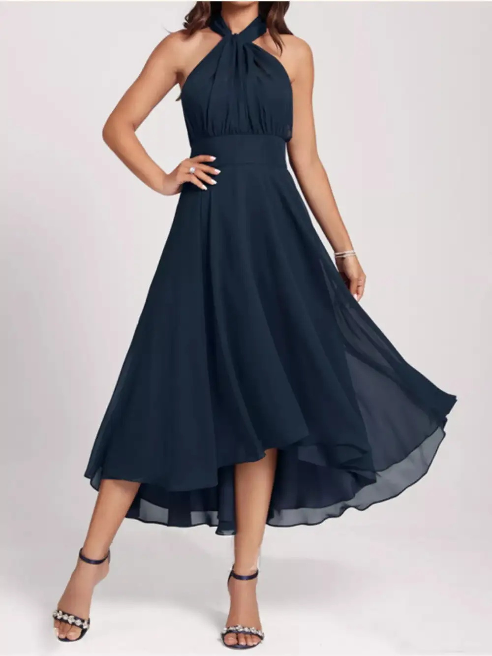 Elegant A Line Midi Dress