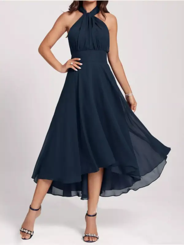 Elegant A Line Midi Dress