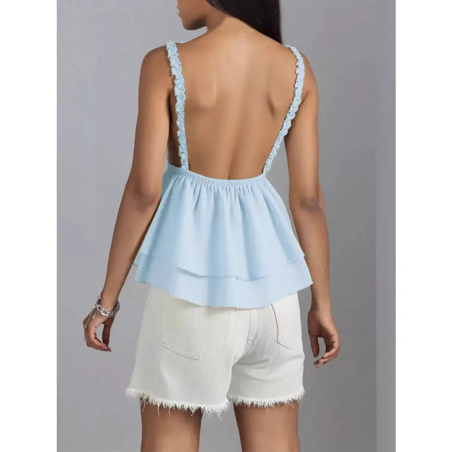 Lace Detail Layered Camisole Top