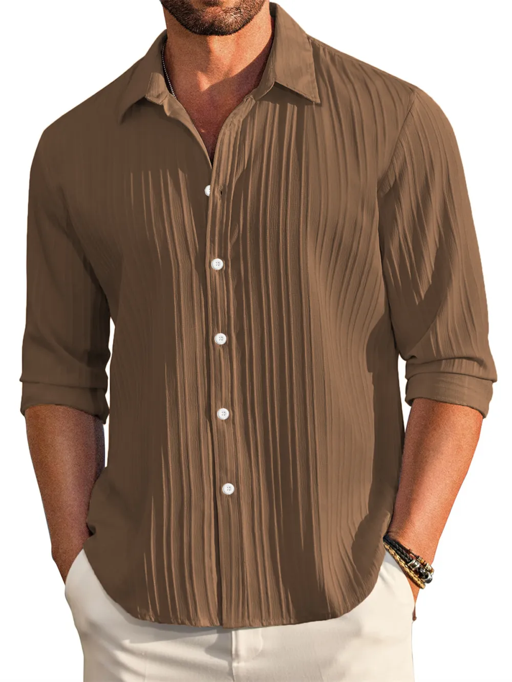 Long Sleeve Button Front Shirt