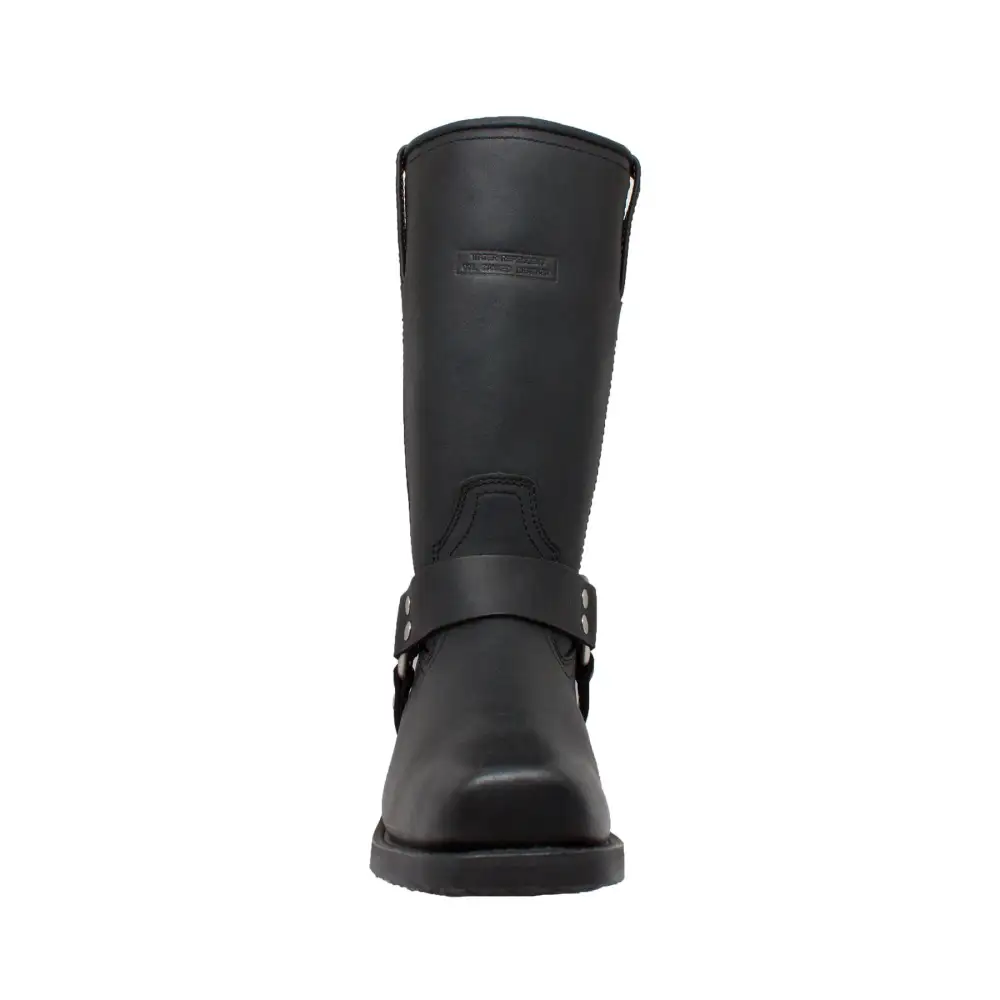 Women's Harness Biker Welted Leather Knee High Boots