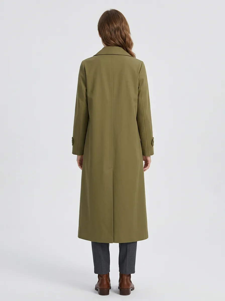 Women's Minimalist Minimalist Long Trench Coat