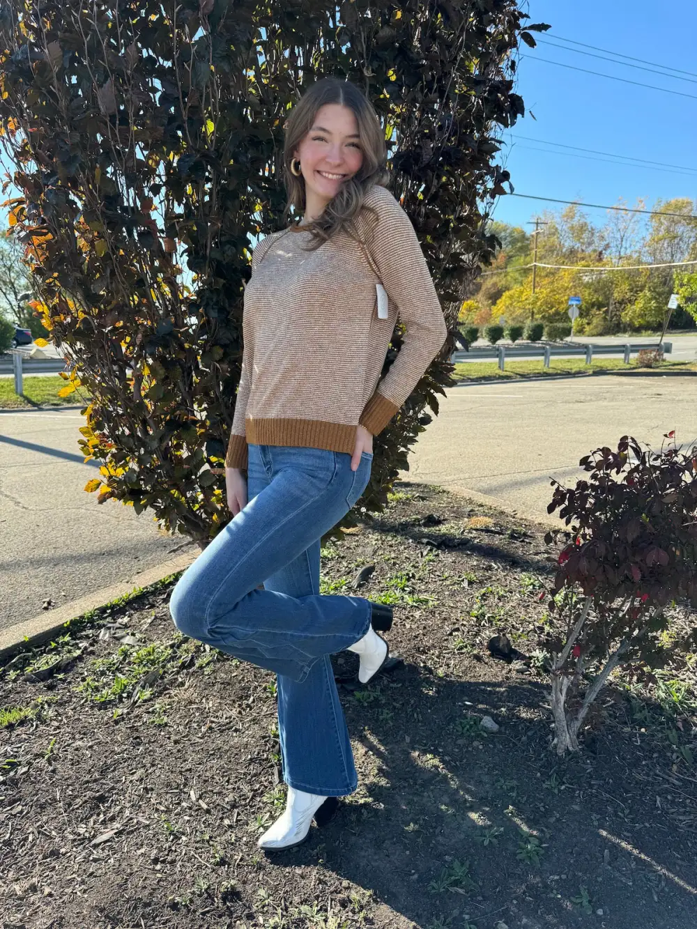 Denim High Rise Flared Jeans
