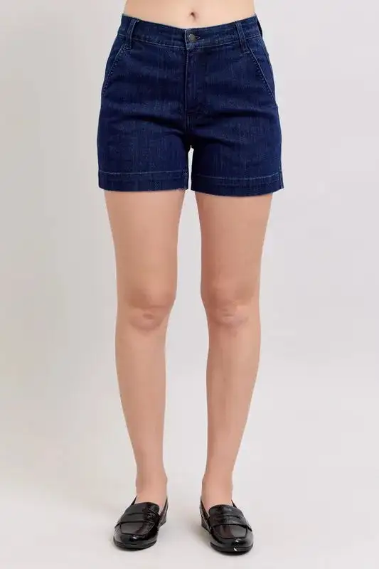 High Rise Wrap Denim Pants