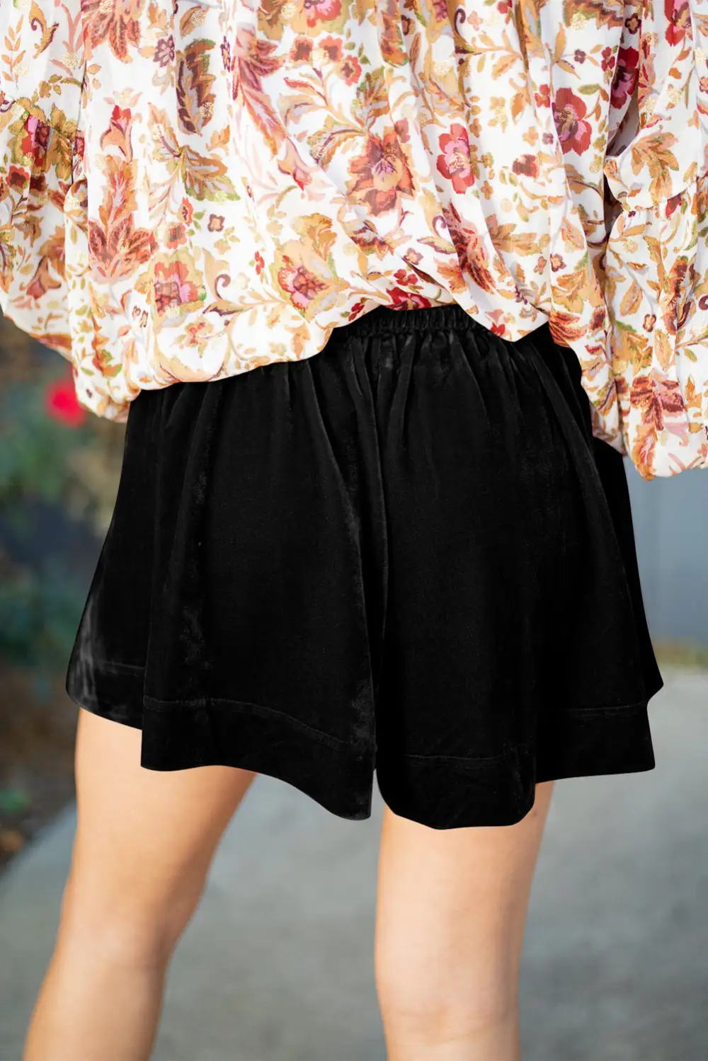 Relaxed Smocked High Waist Shorts
