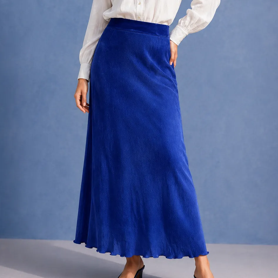 Asymmetric Side Slit Maxi Skirt