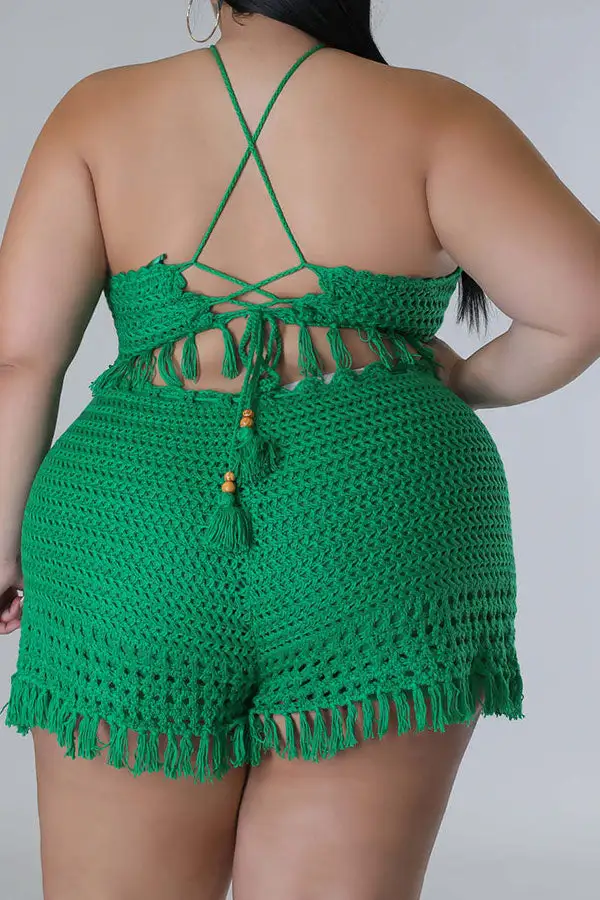Tassel Halter Pant Set