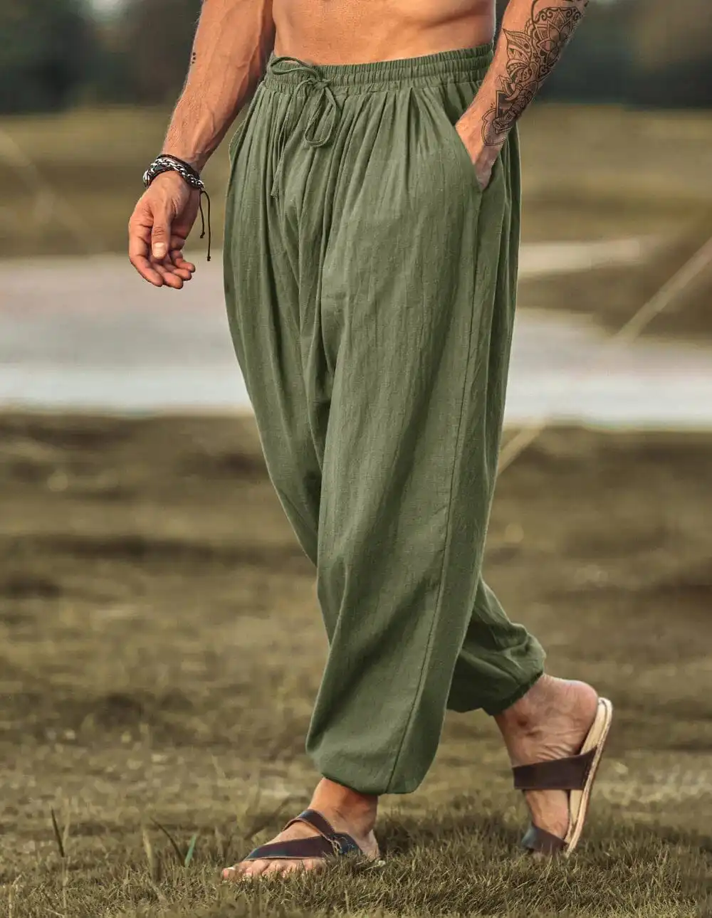 Relaxed Linen Boho Pants