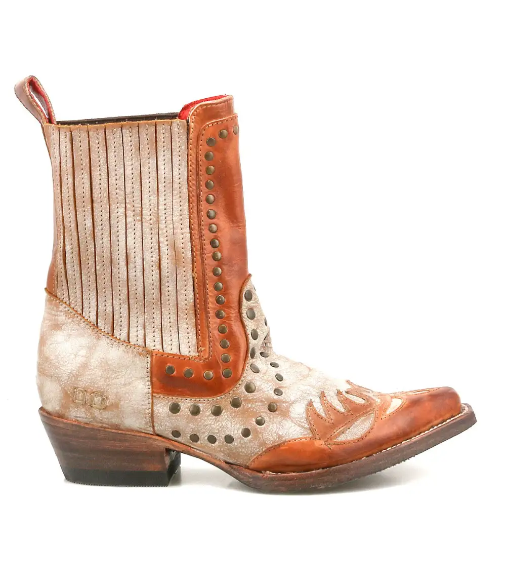 Studded Color-Block Western Boots