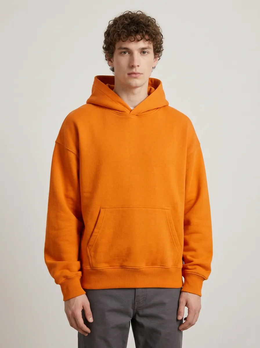 Unisex Printed Relaxed Layer Pullover Hoodie