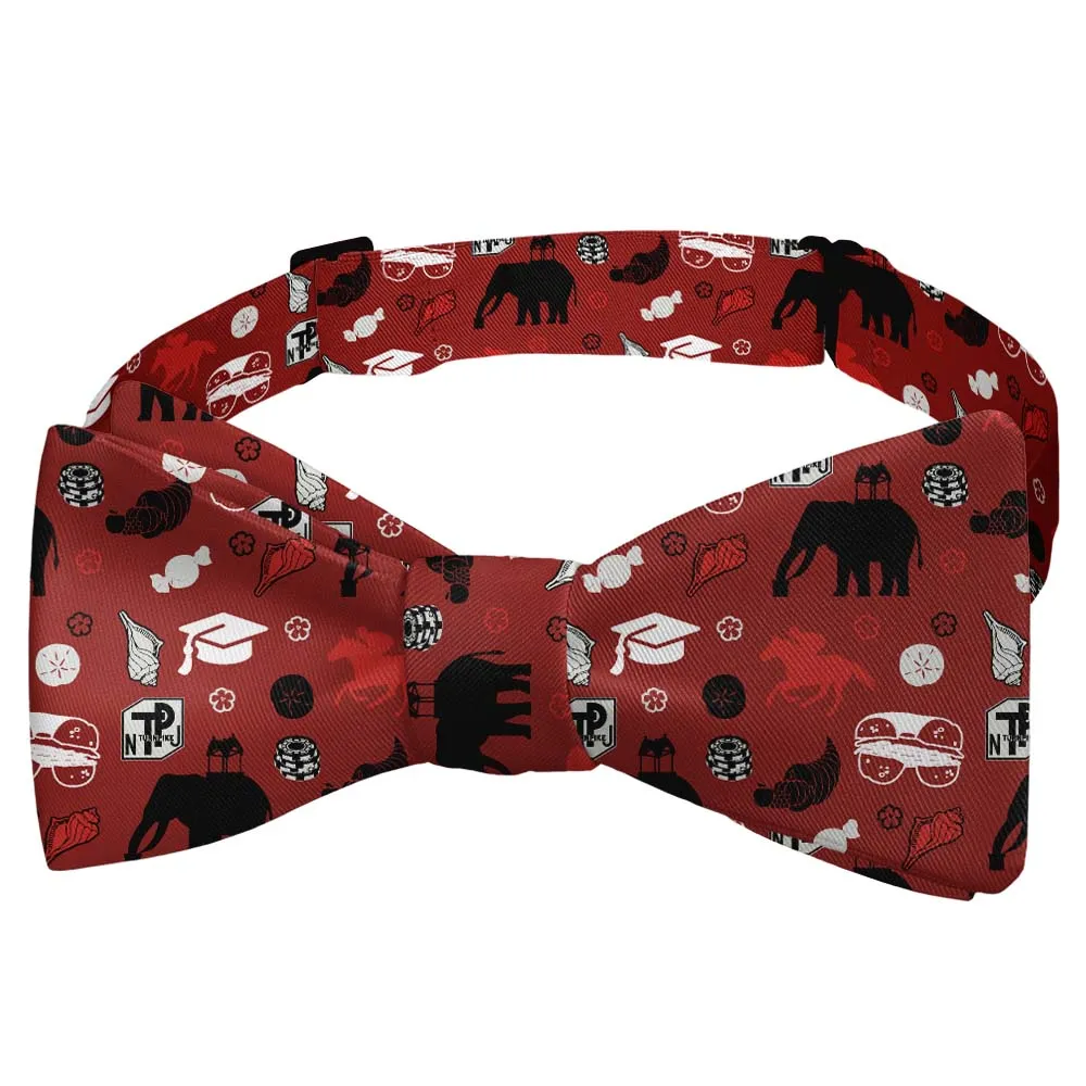 Garden Elephant Heritage Motif Bow Tie