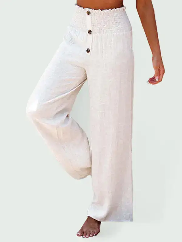 Trousers Pure Linen Loose Wide Leg Pants