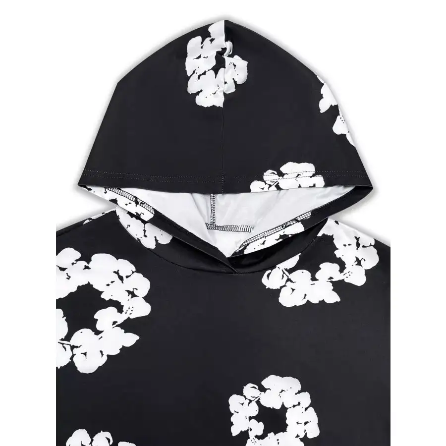 Printed Long Sleeve Hoodie and Pants Set