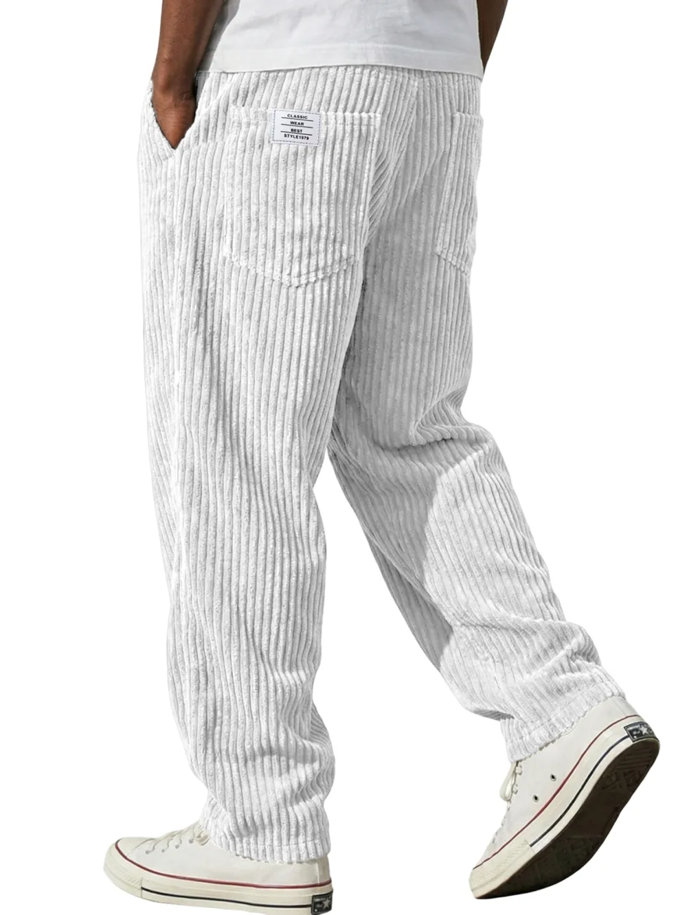 Relaxed Corduroy Seamed Detail Trousers