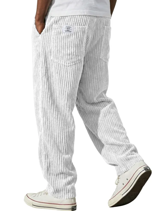 Relaxed Corduroy Seamed Detail Trousers