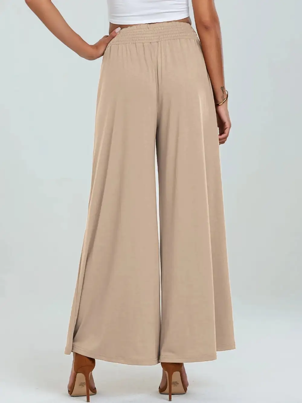 High Waist Pocketed Trousers