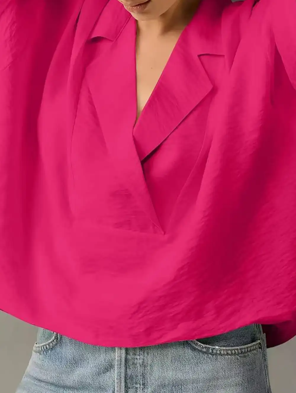 Textured Short Sleeve Lapel Shirt