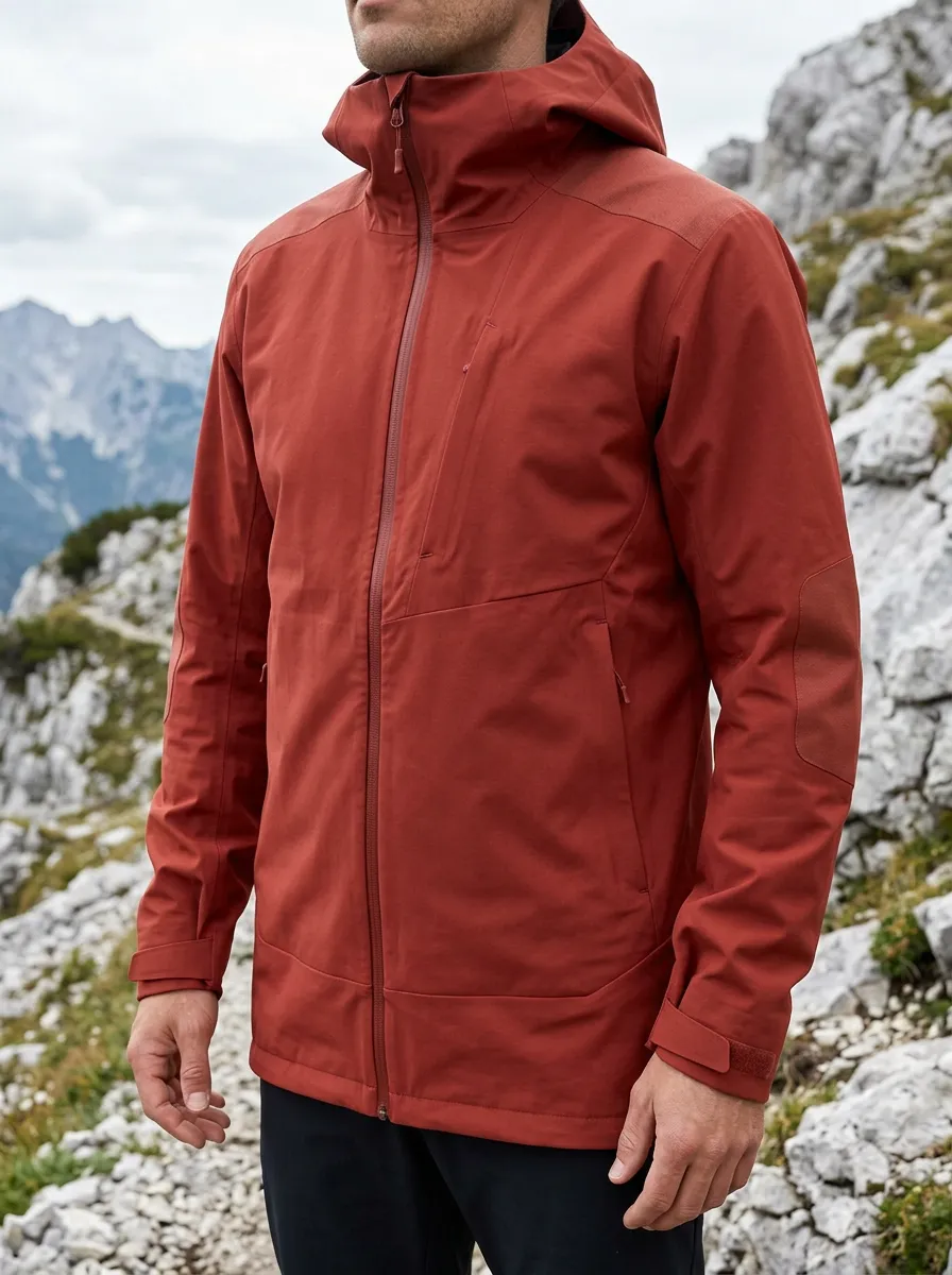 Men's Trailhead Hiking Mountain Landscape Printed Jacket