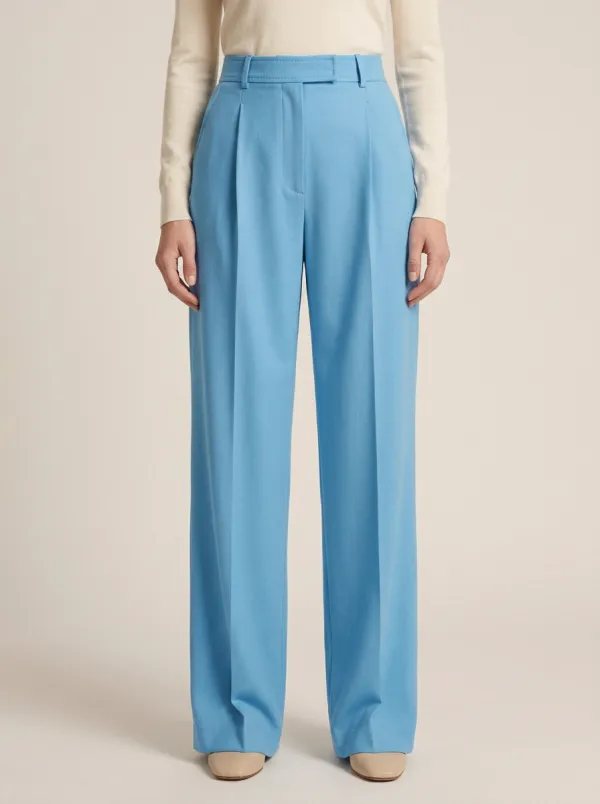 Everyday Office Ready Pleated High Rise Wide Leg Trousers
