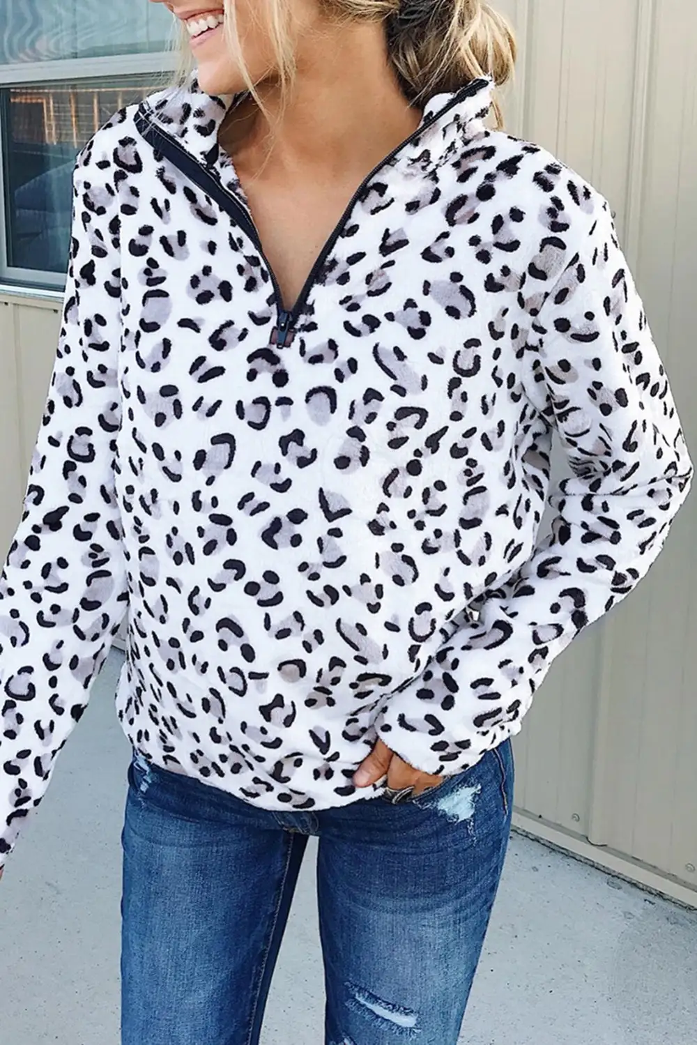 Warm Quarter Zip Sherpa Pullover