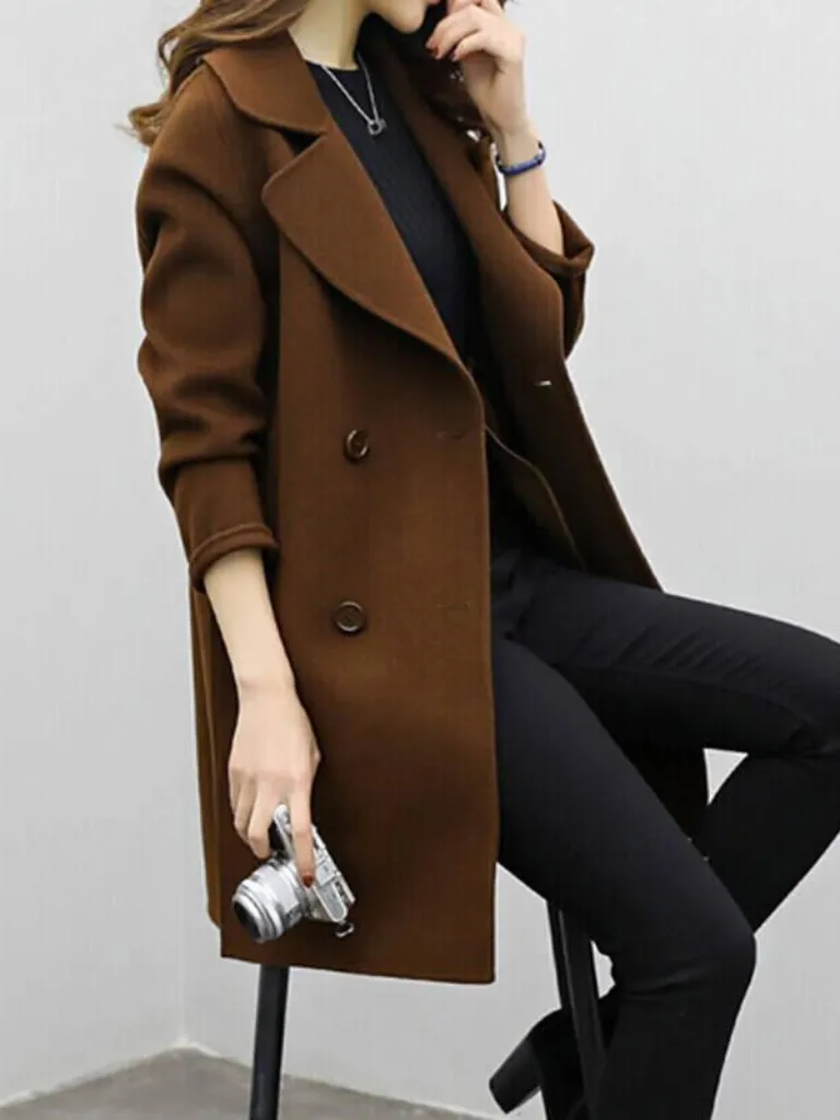 Double-Breasted Longline Coat