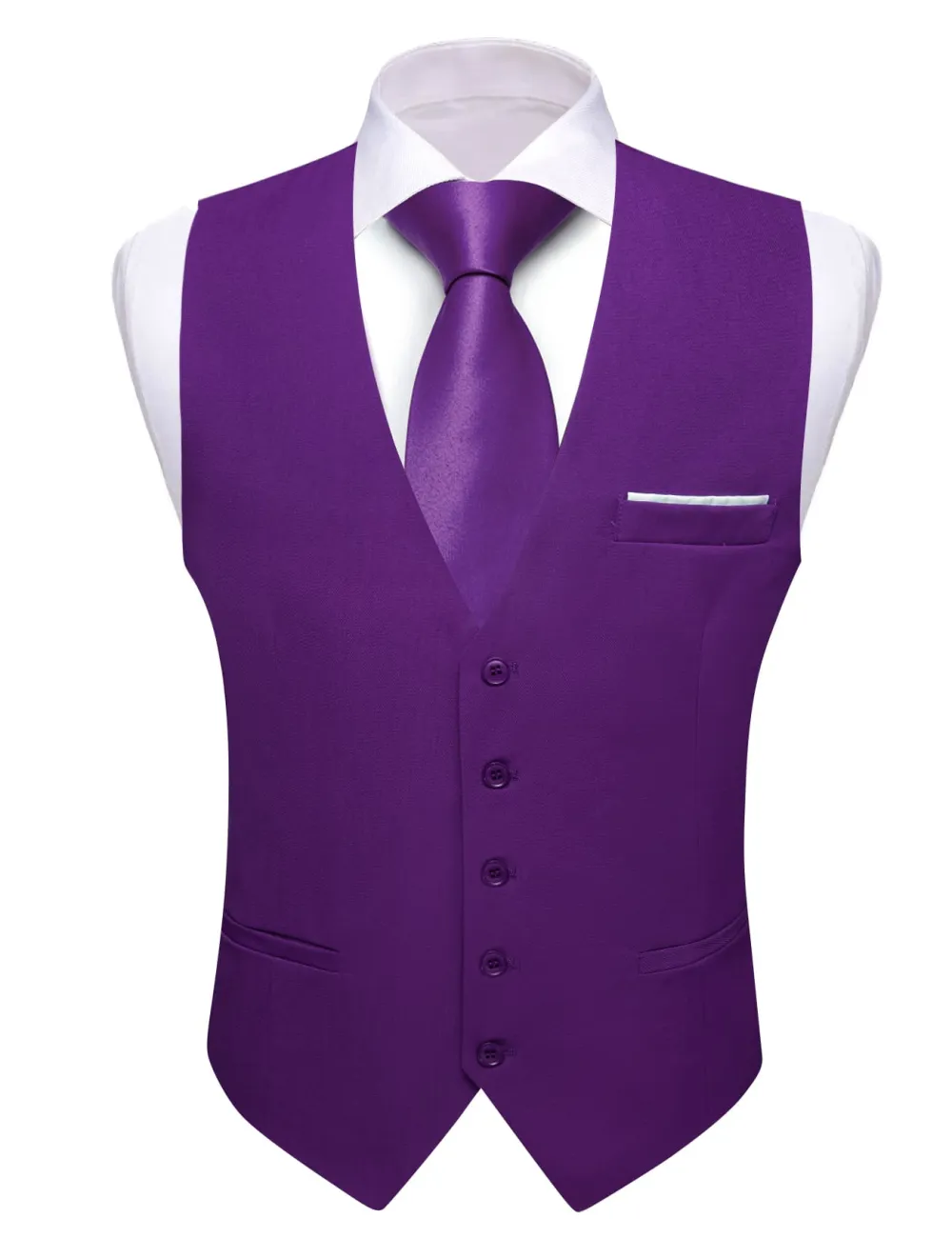 Solid V Neck Business Dress Vest