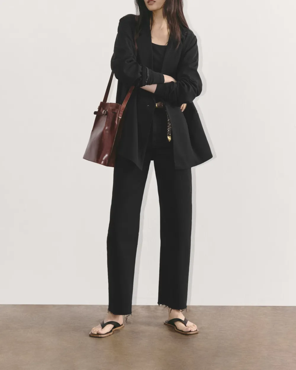 Straight-Leg High-Waisted Jeans