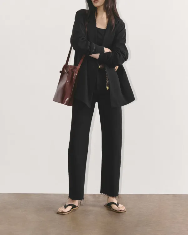 Straight-Leg High-Waisted Jeans