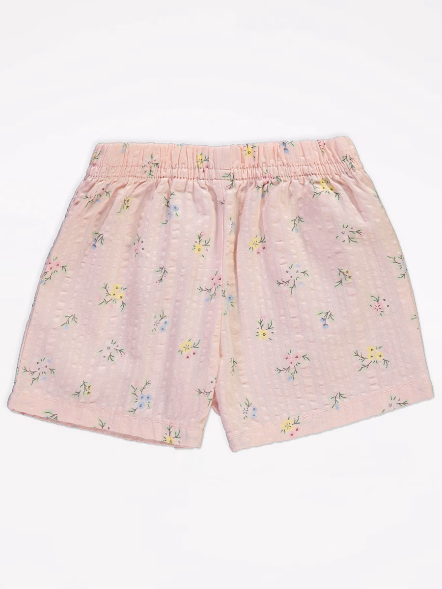 Pink Ditsy Floral Woven Short Shirt Pyjamas detail 1