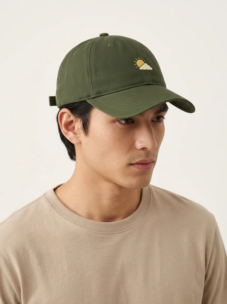 Unisex Nature Lover Sun Cloud Embroidered Baseball Cap