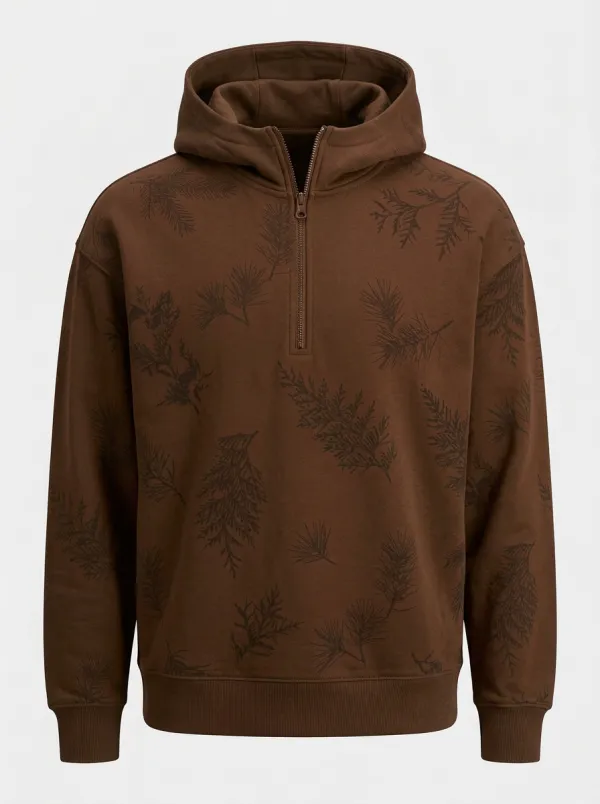 Men's Pine Branch Graphic Quarter-Zip Hoodie