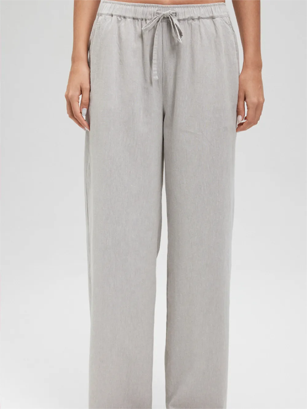 Cotton Straight Leg Pants