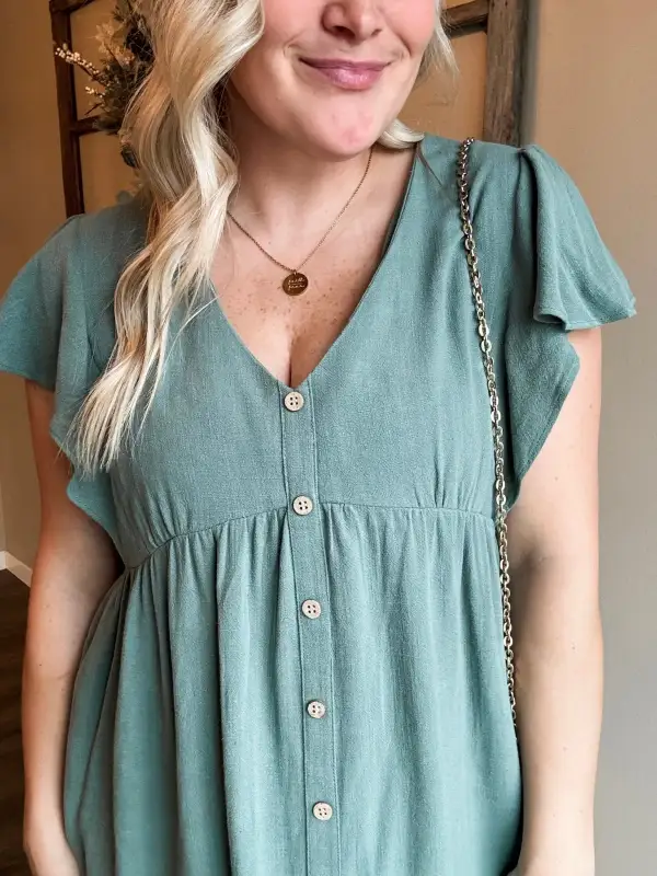 Flutter Sleeve Mini Dress