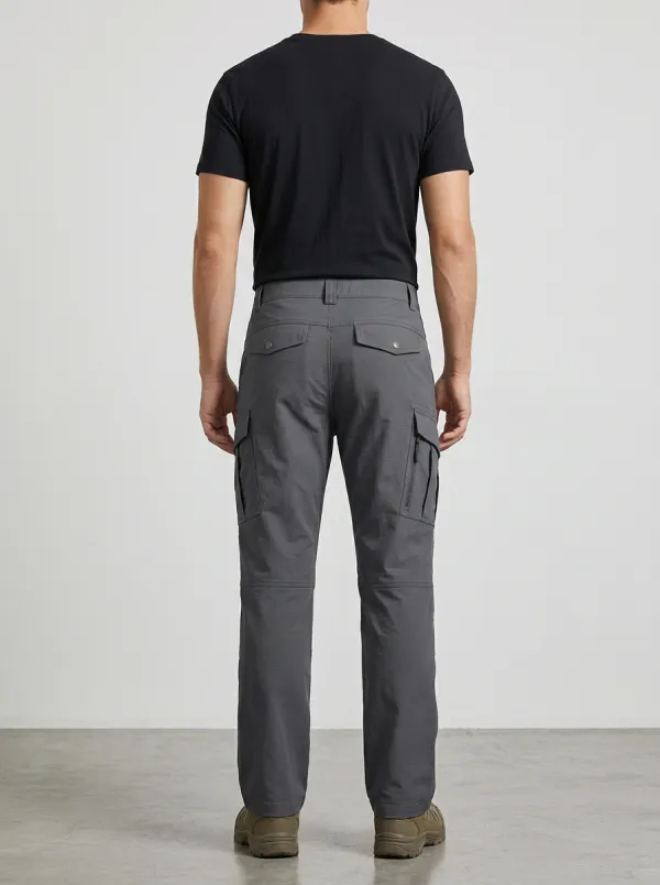 Men's Charcoal Grey Reinforced Utility Cargo Pants