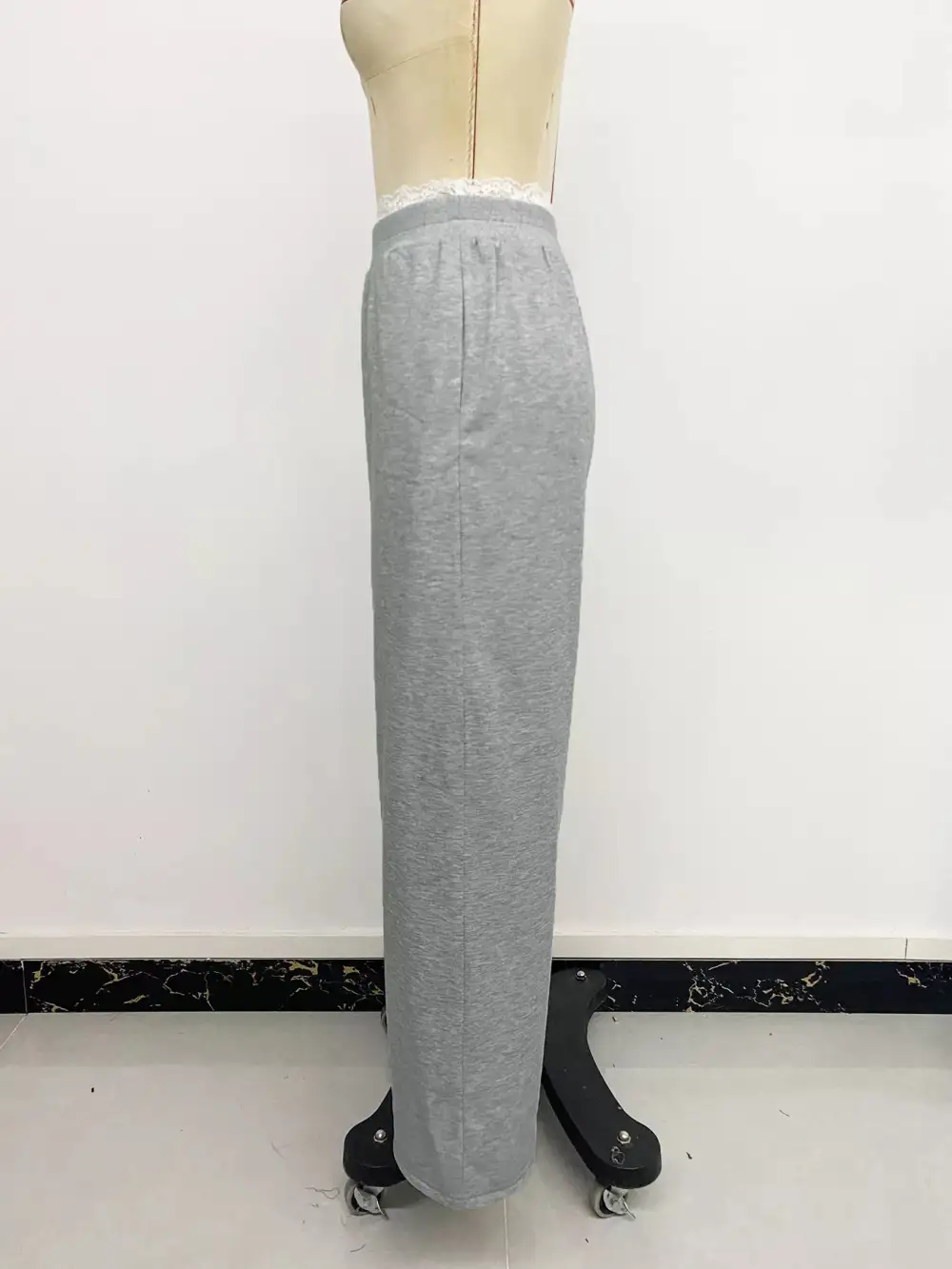 Lace Detail Wide Leg Pants