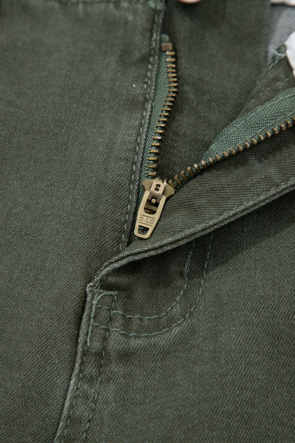 Soft Green High Waist Wide Jeans