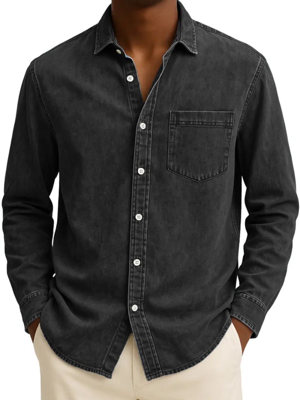 Long Sleeve Pocket Shirt