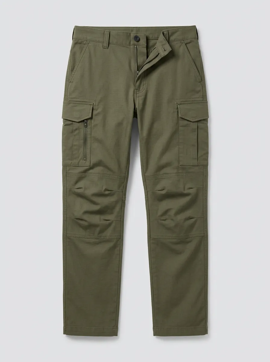Men's Mid-Rise Zippered-Cargo Utility Pants